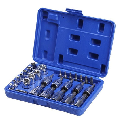 Star Socket Set & Bit Male Female E & T Sockets