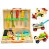 Kids Wooden Toolbox Pretend Play Set