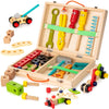 Kids Wooden Toolbox Pretend Play Set