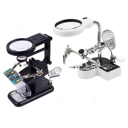 Magnifying Glass Soldering Iron Stand Welding Tool